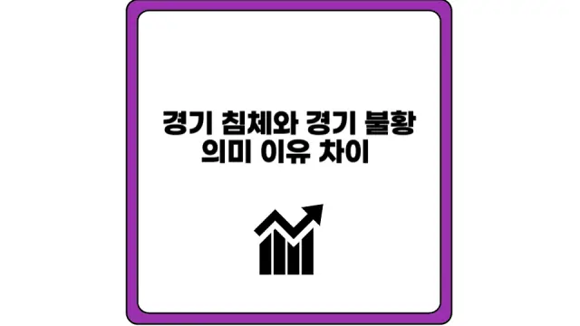 경기 침체와 경기 불황